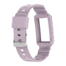 For Fitbit Charge 4 Silicone One Body Armor Watch Band(Light Purple)