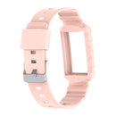 For Fitbit Charge 4 Silicone One Body Armor Watch Band(Pink)