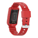 For Fitbit Charge 4 SE Silicone One Body Armor Watch Band(Red)