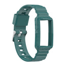 For Fitbit Charge 4 SE Silicone One Body Armor Watch Band(Green Pine Needles)
