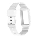For Fitbit Charge 4 SE Silicone One Body Armor Watch Band(White)