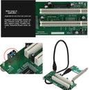 PCIe to Dual PCI Slot Adapter Card USB 3.0 Expansion Card