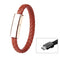 XJ-72 20cm USB to USB-C / Type-C Bracelet Charging Data Cable(Brown)