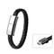 XJ-72 20cm USB to USB-C / Type-C Bracelet Charging Data Cable(Black)