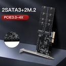 SATA3.0 PCIE3.0 to 2-port M.2 (B-KEY) Adapter Card