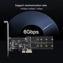 SATA3.0 PCIE3.0 to 2-port M.2 (B-KEY) Adapter Card