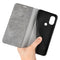 For Motorola Moto G Power 2022 Retro-skin Magnetic Suction Phone Leather Case with Holder & Card Slots & Wallet(Grey)