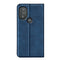 For Motorola Moto G Power 2022 Retro-skin Magnetic Suction Phone Leather Case with Holder & Card Slots & Wallet(Dark Blue)