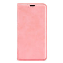 For Motorola Moto G Power 2022 Retro-skin Magnetic Suction Phone Leather Case with Holder & Card Slots & Wallet(Pink)