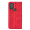 For Motorola Moto G Power 2022 Retro-skin Magnetic Suction Phone Leather Case with Holder & Card Slots & Wallet(Red)