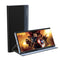 For Samsung Galaxy S22 Ultra 5G Side Display Magnetic Flip Plain Cloth + PC Case with Holder & Sleep / Wake-up Function(Silver)