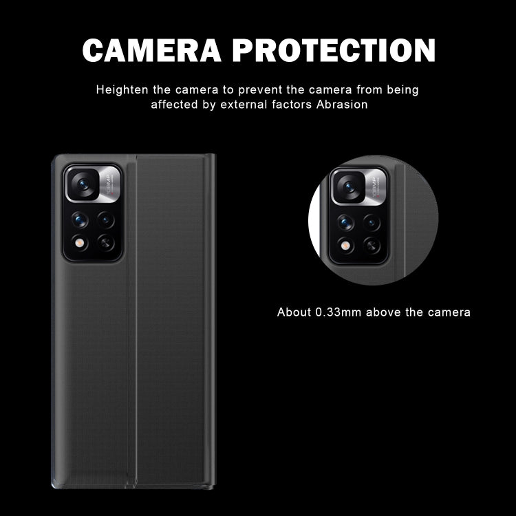 For Samsung Galaxy S22 Ultra 5G Side Display Magnetic Flip Plain Cloth + PC Case with Holder & Sleep / Wake-up Function(Silver)
