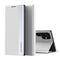 For Samsung Galaxy S22 Ultra 5G Side Electroplated Magnetic Ultra-Thin Horizontal Flip Leather Case with Holder(Silver)