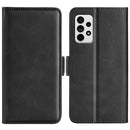 For Samsung Galaxy A33 5G Dual-side Magnetic Leather Case with Holder & Card Slots & Wallet(Black)