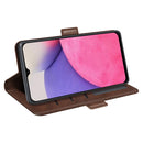 For Samsung Galaxy A33 5G Dual-side Magnetic Leather Case with Holder & Card Slots & Wallet(Brown)