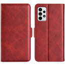 For Samsung Galaxy A33 5G Dual-side Magnetic Leather Case with Holder & Card Slots & Wallet(Red)