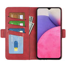 For Samsung Galaxy A33 5G Dual-side Magnetic Leather Case with Holder & Card Slots & Wallet(Red)
