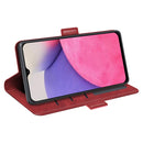 For Samsung Galaxy A33 5G Dual-side Magnetic Leather Case with Holder & Card Slots & Wallet(Red)