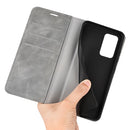 For Samsung Galaxy A33 5G Retro-skin Magnetic Leather Case with Holder & Card Slots & Wallet(Grey)