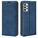 For Samsung Galaxy A33 5G Retro-skin Magnetic Leather Case with Holder & Card Slots & Wallet(Dark Blue)