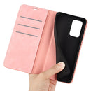For Samsung Galaxy A33 5G Retro-skin Magnetic Leather Case with Holder & Card Slots & Wallet(Pink)