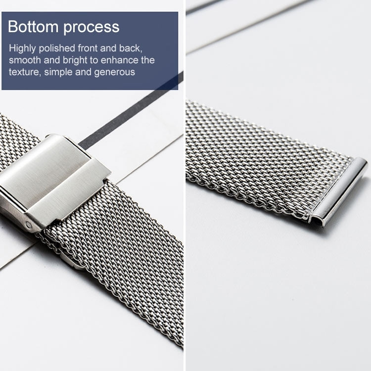 For Huawei Watch GT Runner Stainless Steel Milan Double Buckle Watch Band(Silver)