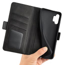 For Samsung Galaxy A13 4G Dual-side Magnetic Buckle Horizontal Flip Leather Case with Holder & Card Slots & Wallet(Black)