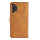 For Samsung Galaxy A13 4G Dual-side Magnetic Buckle Horizontal Flip Leather Case with Holder & Card Slots & Wallet(Yellow)