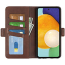 For Samsung Galaxy A13 4G Dual-side Magnetic Buckle Horizontal Flip Leather Case with Holder & Card Slots & Wallet(Brown)