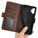 For Samsung Galaxy A13 4G Dual-side Magnetic Buckle Horizontal Flip Leather Case with Holder & Card Slots & Wallet(Brown)