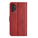 For Samsung Galaxy A13 4G Dual-side Magnetic Buckle Horizontal Flip Leather Case with Holder & Card Slots & Wallet(Red)