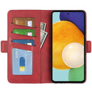 For Samsung Galaxy A13 4G Dual-side Magnetic Buckle Horizontal Flip Leather Case with Holder & Card Slots & Wallet(Red)