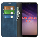 For Samsung Galaxy A03 164mm Retro-skin Magnetic Leather Case with Holder & Card Slots & Wallet(Dark Blue)