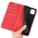 For Samsung Galaxy A03 164mm Retro-skin Magnetic Leather Case with Holder & Card Slots & Wallet(Red)