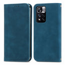 For Xiaomi Redmi Note 11 Pro China /11 Pro+ Retro Skin Feel Magnetic Horizontal Flip Leather Case(Blue)