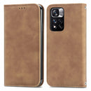 For Xiaomi Redmi Note 11 Pro China /11 Pro+ Retro Skin Feel Magnetic Horizontal Flip Leather Case(Brown)
