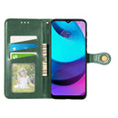 For Motorola Moto E20 Retro Solid Color Buckle Leather Phone Case(Green)