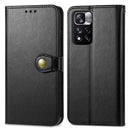 For Xiaomi Redmi Note 11 Pro / 11 Pro+ Retro Solid Color Buckle Leather Phone Case(Black)