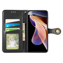 For Xiaomi Redmi Note 11 Pro / 11 Pro+ Retro Solid Color Buckle Leather Phone Case(Black)
