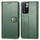 For Xiaomi Redmi Note 11 Pro / 11 Pro+ Retro Solid Color Buckle Leather Phone Case(Green)