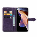 Mandala Flower Embossed Flip Leather Phone Case For Xiaomi Redmi Note 11 Pro / 11 Pro+(Purple)
