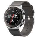 N58 IP67 1.28 inch Touch Color Screen Smart Watch(Leather Black)
