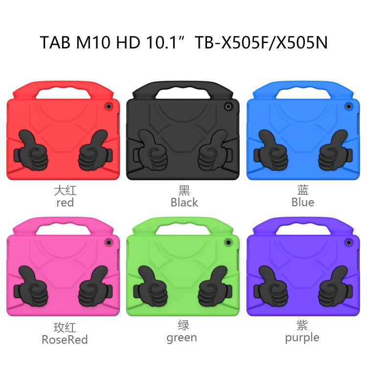 For Lenovo Tab M10 HD 10.1 TB-X505F/X505N EVA Shockproof Tablet Case with Thumb Bracket(Black)