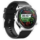 N58 IP67 1.28 inch Touch Color Screen Smart Watch(Silicone Strap Silver)