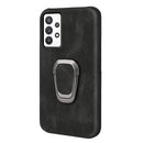Ring Holder PU Phone Case For Samsung Galaxy A32 5G / M32 5G(Black)