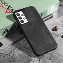 Ring Holder PU Phone Case For Samsung Galaxy A32 5G / M32 5G(Black)