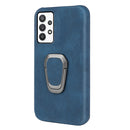 Ring Holder PU Phone Case For Samsung Galaxy A32 5G / M32 5G(Blue)