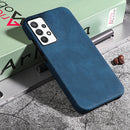 Ring Holder PU Phone Case For Samsung Galaxy A32 5G / M32 5G(Blue)