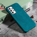Ring Holder PU Phone Case For Samsung Galaxy A32 5G / M32 5G(Cyan)