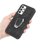 Ring Holder PU Phone Case For Samsung Galaxy A32 5G / M32 5G(Blue)